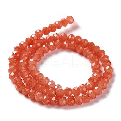Baking Paint Imitation Jade Glass Bead Strands DGLA-A034-J10mm-A12-1