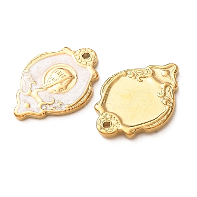 304 Stainless Steel Enamel Pendants SA-CBAD609-10G-02-1