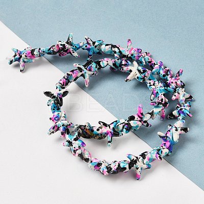 Synthetic Turquoise Dyed Beads Strands G-P507-04F-1