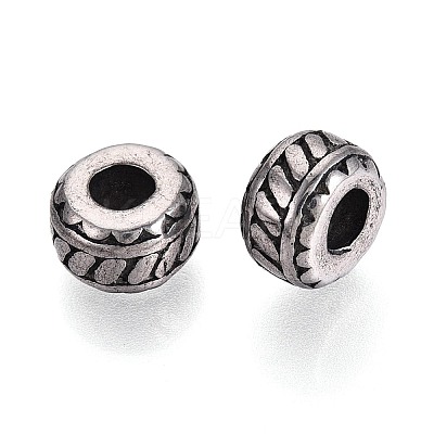 304 Stainless Steel European Style Large Hole Beads STAS-T072-96AS-1