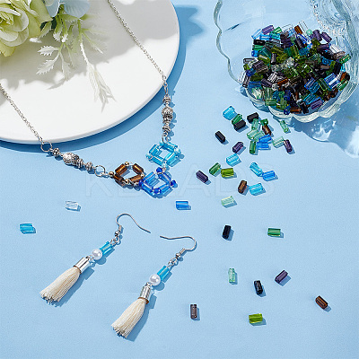 400Pcs 10 Colors Transparent Glass Beads GLAA-HY0001-26-1