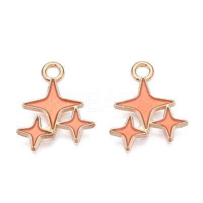 Alloy Enamel Pendants ENAM-T020-38B-RS-1