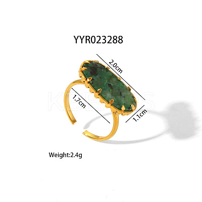 Oval Synthetic Turquoise Finger Rings DI3316-3-1