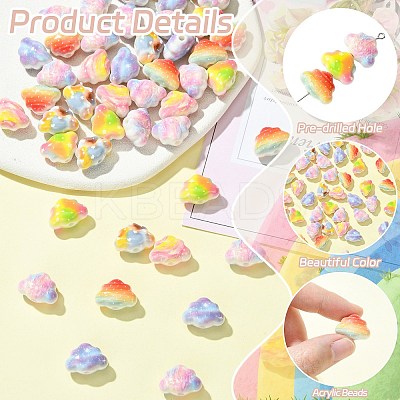 Double Side Printed Opaque Acrylic Beads FIND-CJZ0001-009-1