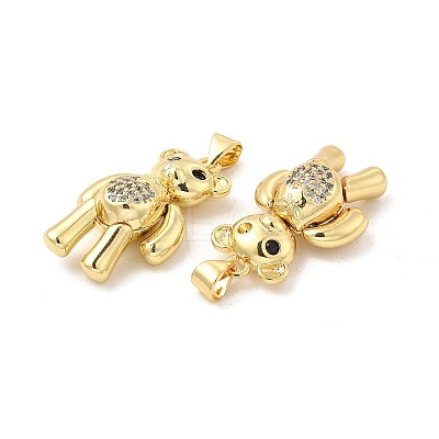 Brass Micro Pave Cubic Zirconia Pendants KK-H441-06E-G-1