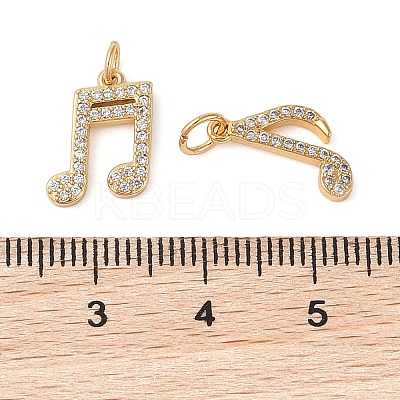 Rack Plating Brass Micro Pave Clear Cubic Zirconia Pendants KK-G507-02G-1