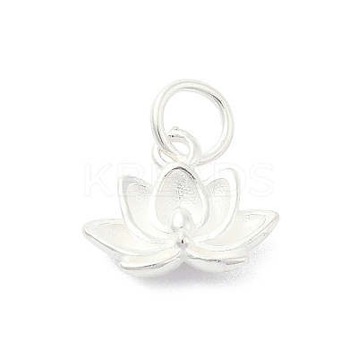 925 Sterling Silver Flower Charms with Jump Rings and 925 Stamp LS-STER-M021-02S-04-1