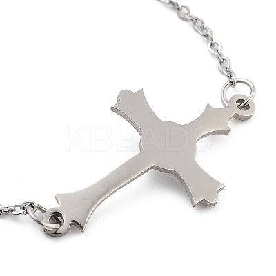 Non-Tarnish Stainless Steel Cable Chain Link Bracelets for Women Men STAS-Z061-01P-01-1