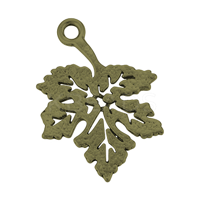 Autumn Theme Tibetan Style Alloy Pendants TIBEP-Q064-20AB-NR-1