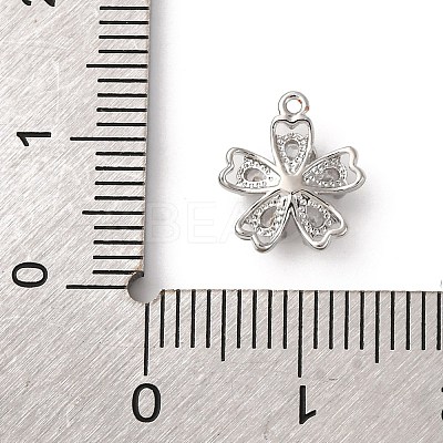 Brass Micro Pave Cubic Zirconia Charms KK-D371-04B-P-1