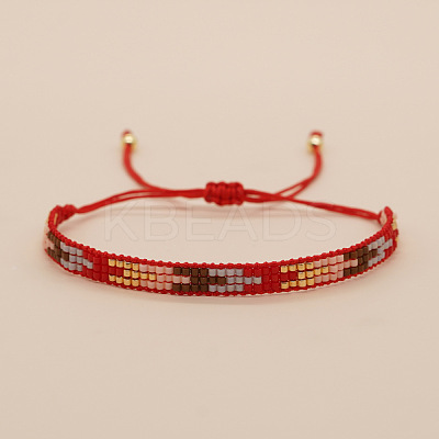 Colorful Glass Seed Bead Braided Bracelets for Women QJ1437-2-1