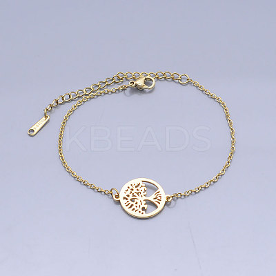201 Stainless Steel Link Bracelets BJEW-T011-JN489-2-1