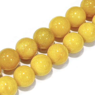Natural White Jade Round Bead Strands G-P070-29-6mm-1