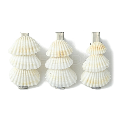 Sea Shell with Iron Alligator Hair Clips PHAR-JH00104-01-1