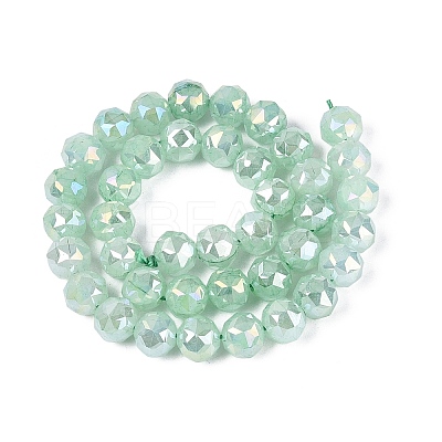 Anti-Tarnish Electroplate Glass Beads Strands GLAA-N064-10mm-12-1
