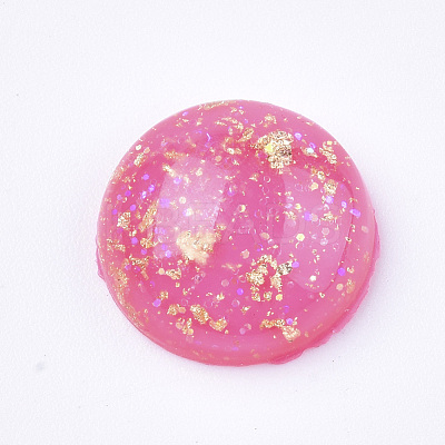 Glitter Translucent Resin Cabochons X-RESI-S364-43A-M-1