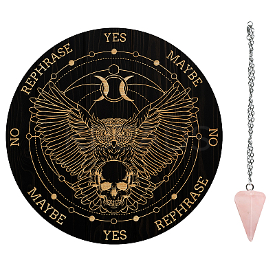 AHADEMAKER 1Pc Cone/Spike/Pendulum Natural Rose Quartz Stone Pendants DIY-GA0004-59A-1