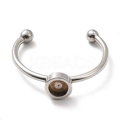 Non-Tarnish 304 Stainless Steel Cuff Ring Findings LS-X-STAS-E044-04P-1