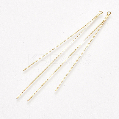 Brass Chain Tassel Big Pendants X-KK-T035-130G-1