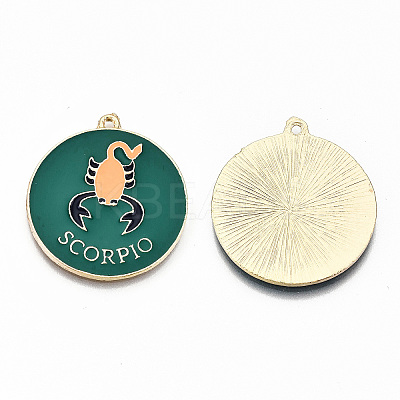 Alloy Enamel Pendants ENAM-S126-031I-RS-1