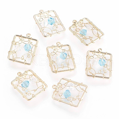 Brass Pendants KK-F755-25G-NF-1