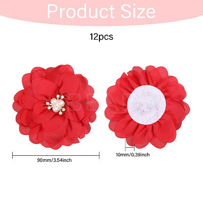 Polyester & Alloy & Acrylic & Abs Flower Ornament Accessories DIY-WH0588-78A-1