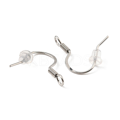 Tarnish Resistant 316 Surgical Stainless Steel French Hooks with Coil X-STAS-E163-58P-1