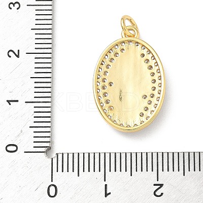 Brass Micro Pave Cubic Zirconia Pendants KK-D426-13B-G-1