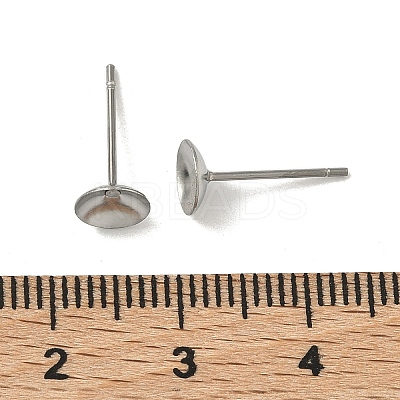 Non-Tarnish 304 Stainless Steel Post Stud Earring Findings LS-X-STAS-R063-50-1