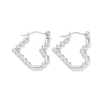 Non-Tarnish 304 Stainless Steel Hoop Earrings for Women EJEW-F287-06P-1