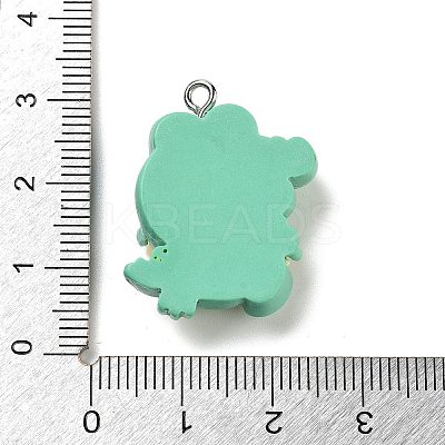 Opaque Resin Pendants RESI-Z028-01B-1