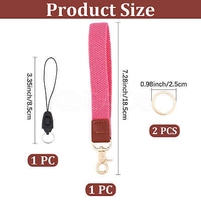 1Pc Nylon Stretch Band Wristlet Keychains KEYC-CL0001-38A-1
