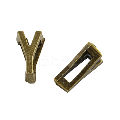 Tibetan Style Alloy Letter Slide Charms TIBEB-Q055-25AB-NR-1
