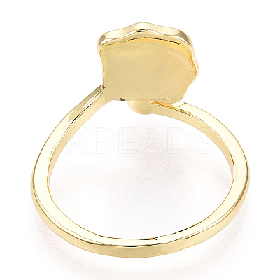 Natural Pearl Open Cuff Ring with Msilver-Lipped Pearl Oyster X-PEAR-N022-C11-1