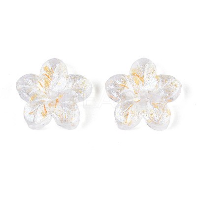 Baking Paint Transparent Glass Beads DGLA-N014-08-1