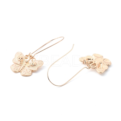 Enamel Butterfly with Skull Hoop Earrings EJEW-WH0017-43KCG-A-1