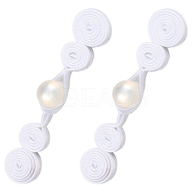 12Pcs Polyester Resin Cheongsam Buckle for Chinese Formal Dress DIY-CY0001-86B-1