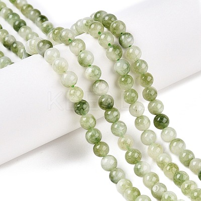 Dyed Natural White Jade Beads Strands G-T138-6mm-210-24-1