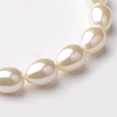 Eco-Friendly Glass Pearl teardrop X-HY-O001-C-01-1
