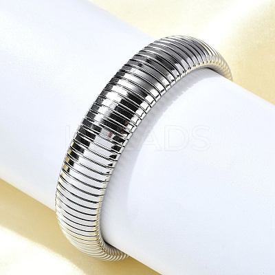 304 Stainless Steel Stretch Bracelets for Women Men BJEW-A031-02A-P-1