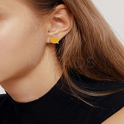 2Pcs Stainless Steel Clip-on Earrings EJEW-LP0007-046G-1
