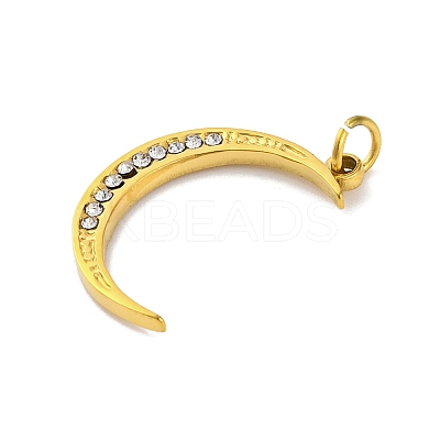 304 Stainless Steel Micro Pave Cubic Zirconia Pendants LS-STAS-Z096-01G-03-1
