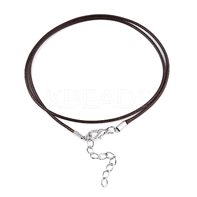 Waxed Cotton Cord Necklace Making MAK-S034-005-1