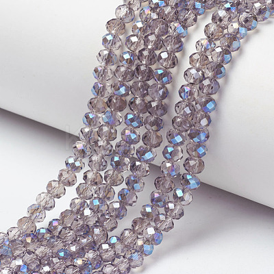 Electroplate Glass Beads Strands EGLA-A034-T6mm-I11-1