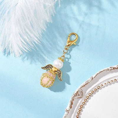 Luminous Acrylic & Handmade Glass Seed Beaded Pendants Decorations HJEW-MZ00379-02-1