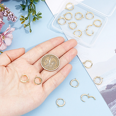 16Pcs Brass Hoop Earring Findings FIND-DC0006-91G-1