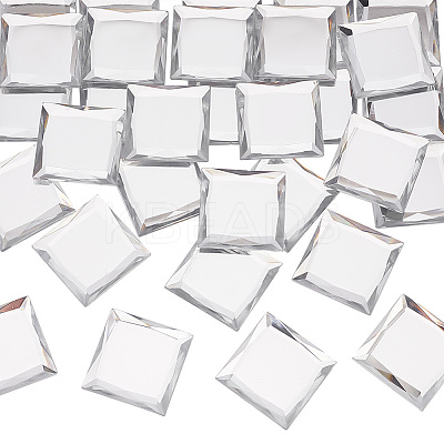 30Pcs Flat Back Acrylic Rhinestone Cabochons OACR-OC0001-17-1