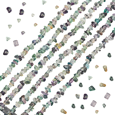 3 Strands Natural Fluorite Beads Strands G-PA0001-37-1