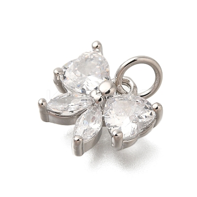 Rack Plating Brass Micro Pave Cubic Zirconia Charms KK-I716-22P-02-1