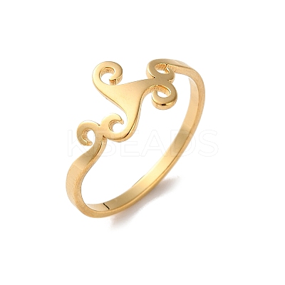 304 Stainless Steel Finger Rings for Women RJEW-L129-01G-1